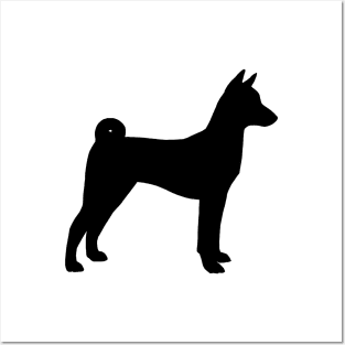 Basenji Dog Breed Silhouette Posters and Art